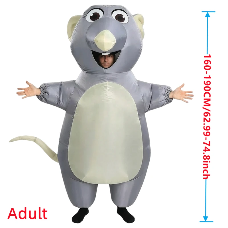 زي فأر رمادي قابل للنفخ للكبار - مراجعة Party Games For Adults And Kids وسعره